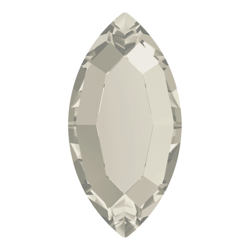 2200 - 8mm x 4mm - Crystal Silver Shade M HF (001 SSHA) - Navette Hot Fix Flat Back Crystal