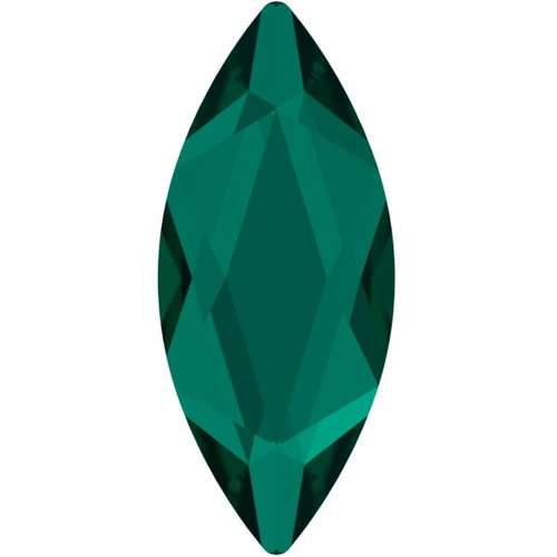 2201 - 14mm x 6mm - Emerald M HF (205) - Marquise Hot Fix Flat Back