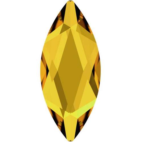 2201 - 14mm x 6mm - Sunflower M HF (292) - Marquise Hot Fix Flat Back