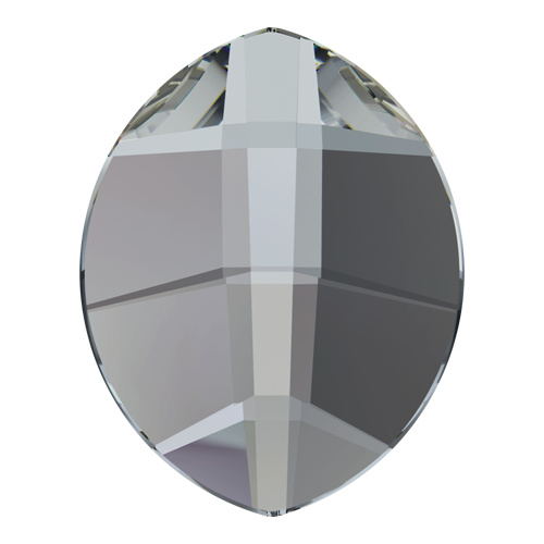 2204 - 6mm x 4.8mm - Crystal Silver Night F (001 SINI) - Pure Leaf No Hot Fix Flat Back Crystal