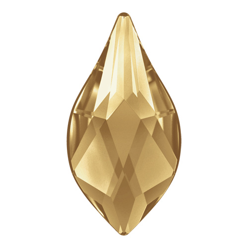 2205 - 7.5mm - Crystal Golden Shadow F (001 GSHA) - Flame No Hot Fix Flat Back Crystal