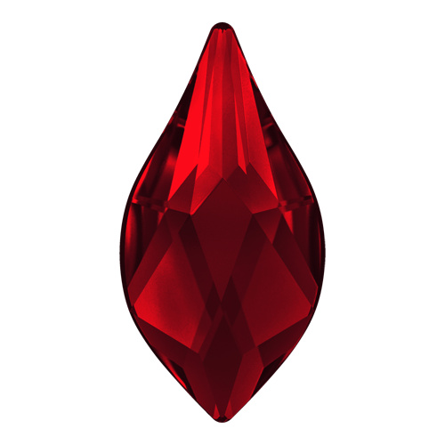 2205 - 7.5mm - Light Siam F (227) - Flame No Hot Fix Flat Back Crystal