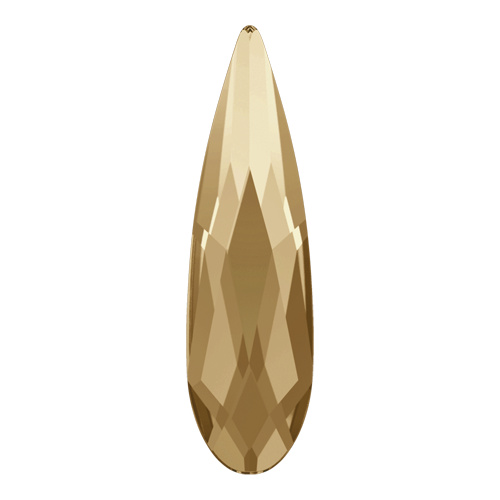 2304 - 2.8mm x 10mm - Crystal Golden Shadow M HF (001 GSHA) - Raindrop Hot Fix Flat Back Crystal