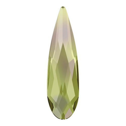 2304 - 2.8mm x 10mm - Crystal Luminous Green M HF (001 LUMG) - Raindrop Hot Fix Flat Back Crystal