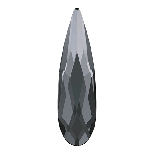 2304 - 2.8mm x 10mm - Crystal Silver Night M HF (001 SINI) - Raindrop Hot Fix Flat Back Crystal