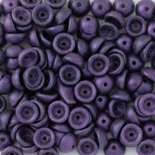 Metallic Suede - Purple Teacup 4 x 2mm - 79021 - 100 Piece Bag