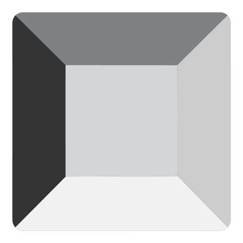 2400 - 3mm - Crystal Light Chrome M HF (001 LTCH) - Square Hot Fix Flat Back Crystal
