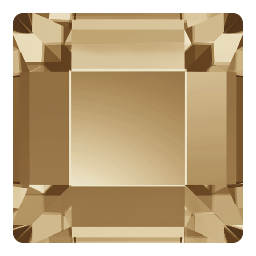 2400 - 4mm - Crystal Golden Shadow M HF (001 GSHA) - Square Hot Fix Flat Back Crystal
