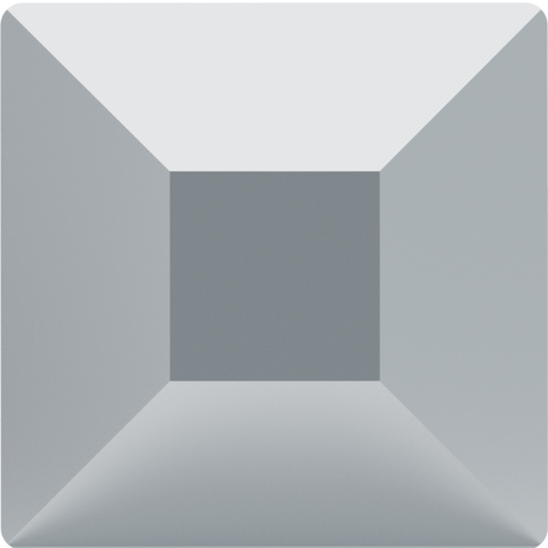 2400 - 3mm - Crystal Light Chrome F (001 LTCH) - Square No Hot Fix Flat Back Crystal