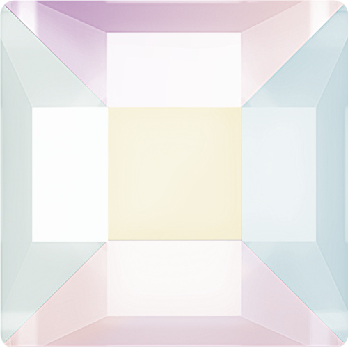 2400 - 4mm - Crystal AB F (001 AB) - Square No Hot Fix Flat Back Crystal