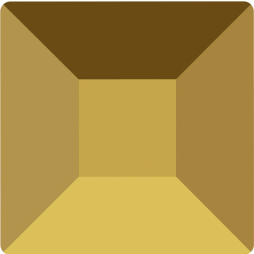2400 - 4mm - Crystal Dorado F (001 DOR) - Square No Hot Fix Flat Back Crystal