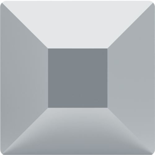 2400 - 4mm - Crystal Light Chrome F (001 LTCH) - Square No Hot Fix Flat Back Crystal
