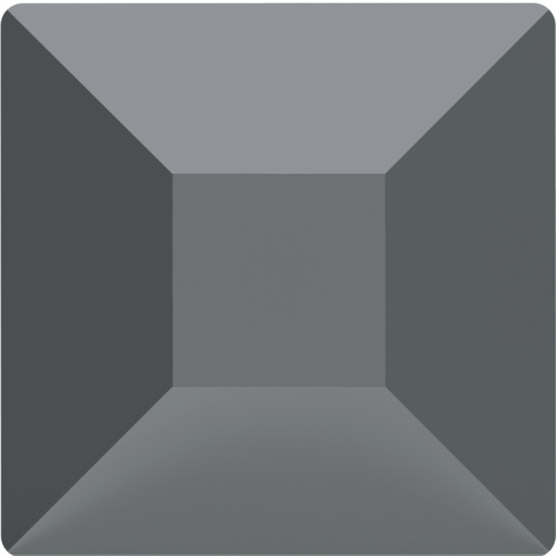 2400 - 4mm - Jet Hematite (280 HEM) - Square No Hot Fix Flat Back Crystal
