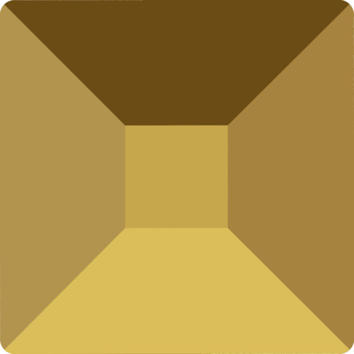 2403 - 4mm - Crystal Dorado F (001 DOR) - Pyramid Hot Fix Flat Back Crystal