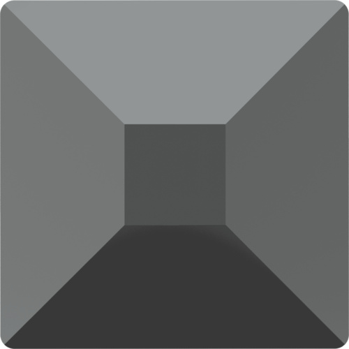 2403 - 4mm - Jet Hematite (280 HEM) - Pyramid Hot Fix Flat Back Crystal