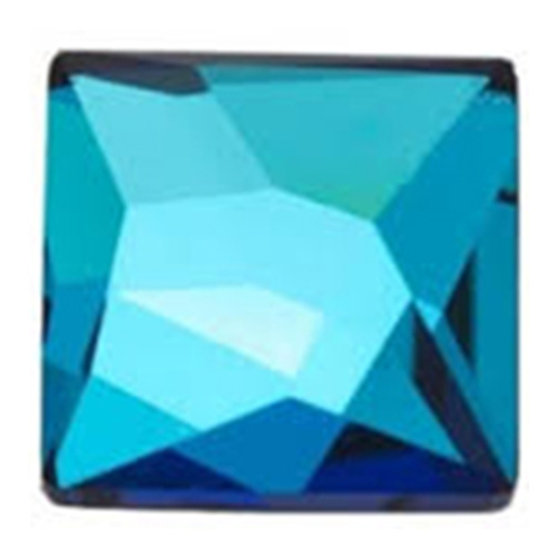 2420 - 10mm - Crystal Bermuda Blue F (001 BB) - Asymmetric Square No Hot Fix Flat Back Crystal
