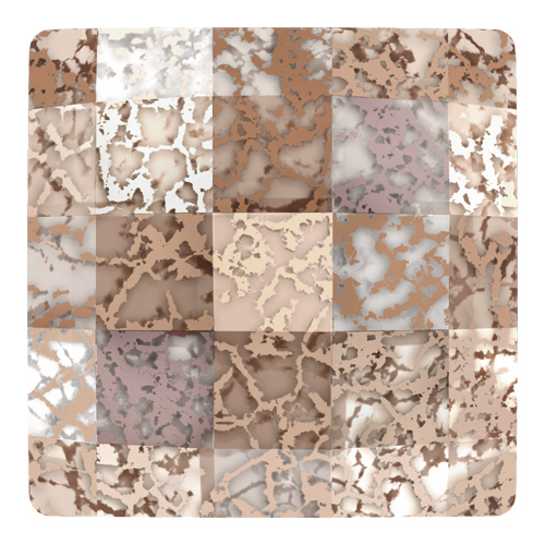 2493 - 8mm - Crystal Rose Patina M HF (001 ROSPA) - Chessboard Hot Fix Flat Back Crystal