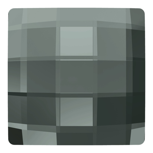 2493 - 10mm - Black Diamond F (215) - Chessboard No Hot Fix Flat Back Crystal