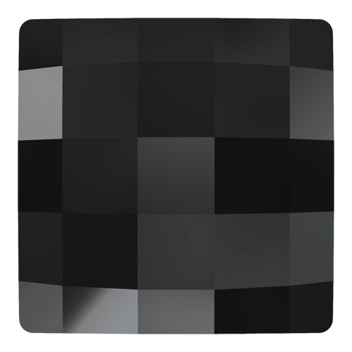 2493 - 10mm - Jet F (280) - Chessboard No Hot Fix Flat Back Crystal