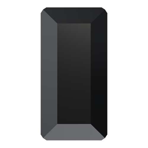 2510 - 5mm x 2.5mm - Jet M HF (280) - Rectangle Hot Fix Flat Back Crystal