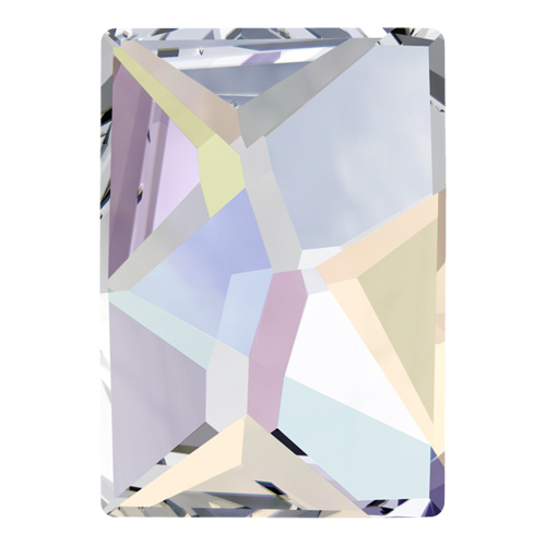 2520 - 8mm x 6mm - Crystal AB F (001 AB) - Cosmic No Hot Fix Flat Back Crystal