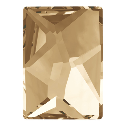 2520 - 10mm x 8mm - Crystal Golden Shadow F (001 GSHA) - Cosmic No Hot Fix Flat Back Crystal