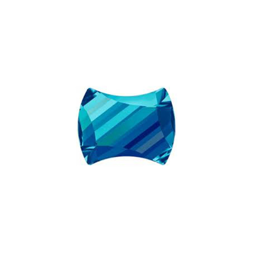 2540 - 7mm x 5.5mm - Crystal Bermuda Blue M HF (001 BB) - Curvy Hot Fix Flat Back Crystal