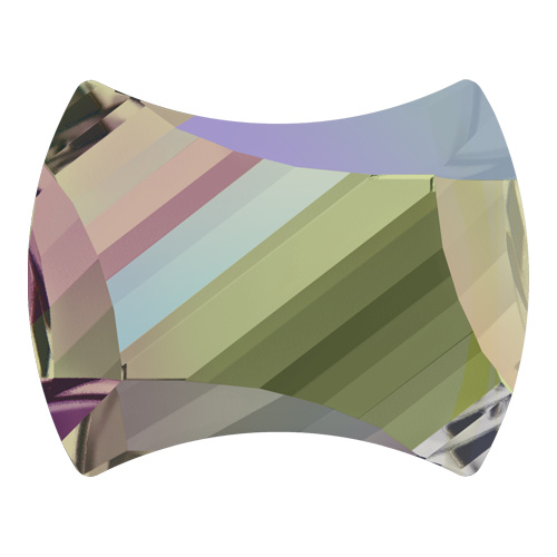 2540 - 7mm x 5.5mm - Crystal Paradise Shine M HF (001 PARSH) - Curvy Hot Fix Flat Back Crystal