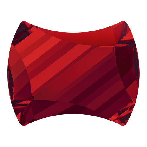 2540 - 7mm x 5.5mm - Light Siam M HF (227) - Curvy Hot Fix Flat Back Crystal