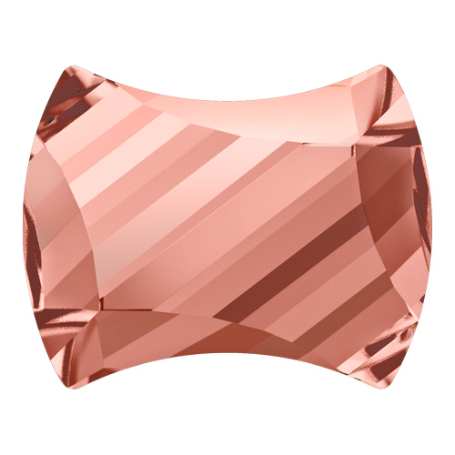2540 - 7mm x 5.5mm - Rose Peach M HF (262) - Curvy Hot Fix Flat Back Crystal