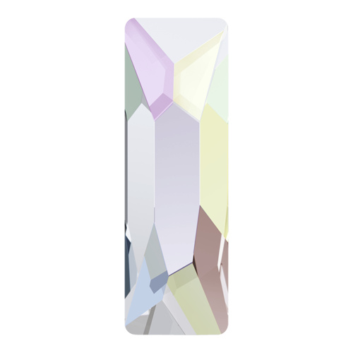 2555 - 8mm x 2.6mm - Crystal AB M HF (001 AB) - Cosmic Baguette Hot Fix Flat Back Crystal