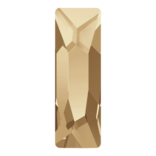 2555 - 8mm x 2.6mm - Crystal Golden Shadow M HF (001 GSHA) - Cosmic Baguette Hot Fix Flat Back Crystal