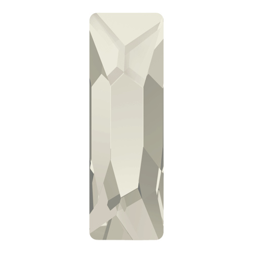 2555 - 12mm x 4mm - Crystal Silver Shade M HF (001 SSHA) - Cosmic Baguette Hot Fix Flat Back Crystal