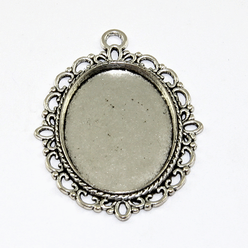 25mm x 18mm Cabochon Setting Filigree Pendant