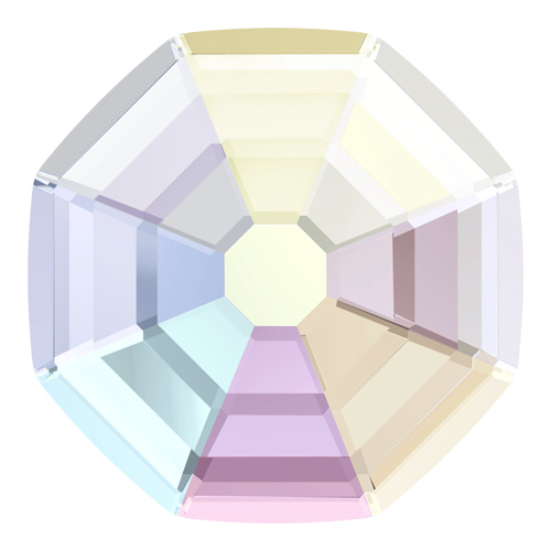 2611 - 8mm - Crystal AB F (001 AB) - Solaris No Hot Fix Flat Back Crystal
