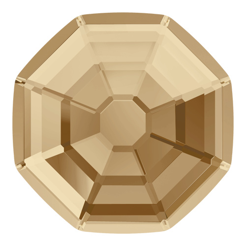 2611 - 8mm - Crystal Golden Shadow F (001 GSHA) - Solaris No Hot Fix Flat Back Crystal