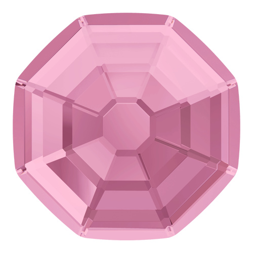2611 - 10mm - Light Rose F (223) - Solaris No Hot Fix Flat Back Crystal