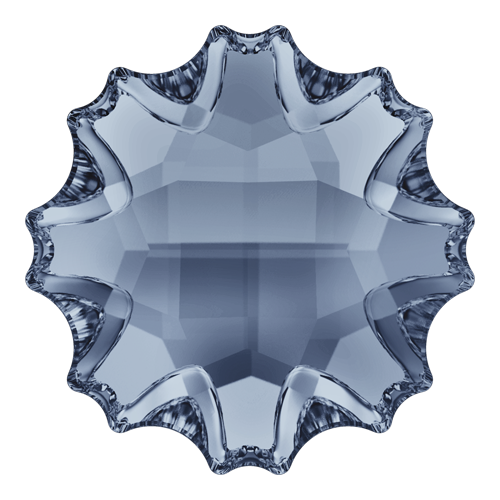 2612 - 14mm - Crystal Blue Shade M HF (001 BLSH) - Jelly Fish (Partly Frosted) Hot Fix Flat Back Crystal