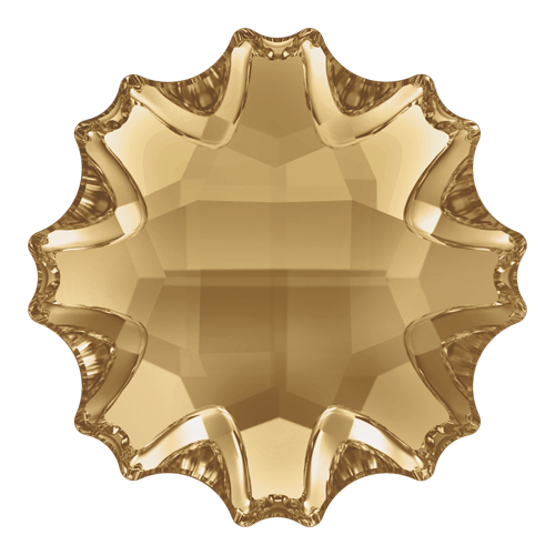 2612 - 14mm - Crystal Golden Shadow M HF (001 GSHA) - Jelly Fish (Partly Frosted) Hot Fix Flat Back Crystal