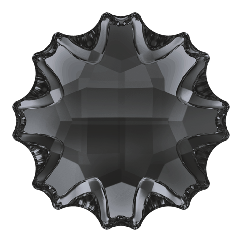 2612 - 14mm - Crystal Silver Night M HF (001 SINI) - Jelly Fish (Partly Frosted) Hot Fix Flat Back Crystal
