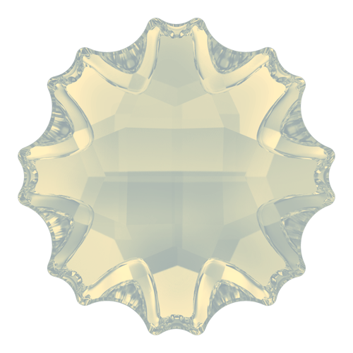 2612 - 14mm - White Opal M HF (234) - Jelly Fish (Partly Frosted) Hot Fix Flat Back Crystal