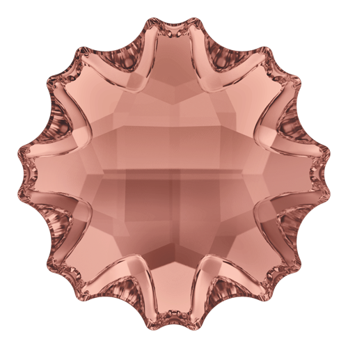 2612 - 14mm - Blush Rose M HF (257) - Jelly Fish (Partly Frosted) Hot Fix Flat Back Crystal