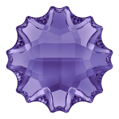 2612 - 14mm - Tanzanite M HF (539) - Jelly Fish (Partly Frosted) Hot Fix Flat Back Crystal
