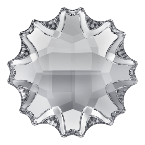 2612 - 10mm - Crystal F (001) - Jelly Fish (Partly Frosted) No Hot Fix Flat Back Crystal