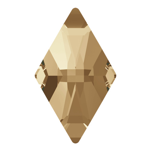 2709 - 10mm x 6mm - Crystal Golden Shadow F (001 GSHA) - Rhombus No Hot Fix Flat Back Crystal