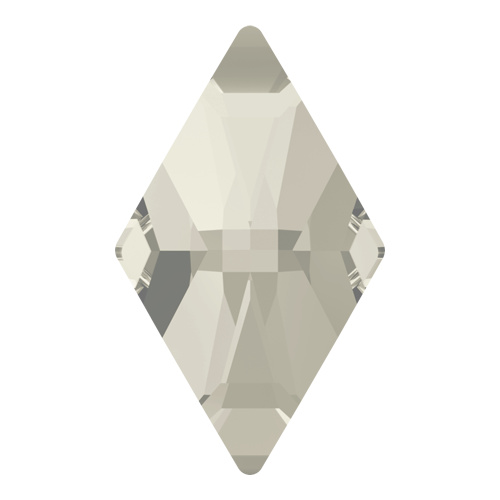 2709 - 10mm x 6mm - Crystal Silver Shade F (001 SSHA) - Rhombus No Hot Fix Flat Back Crystal