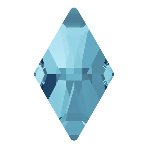 2709 - 10mm x 6mm - Aquamarine F (202) - Rhombus No Hot Fix Flat Back Crystal