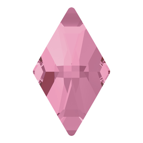 2709 - 10mm x 6mm - Light Rose F (223) - Rhombus No Hot Fix Flat Back Crystal