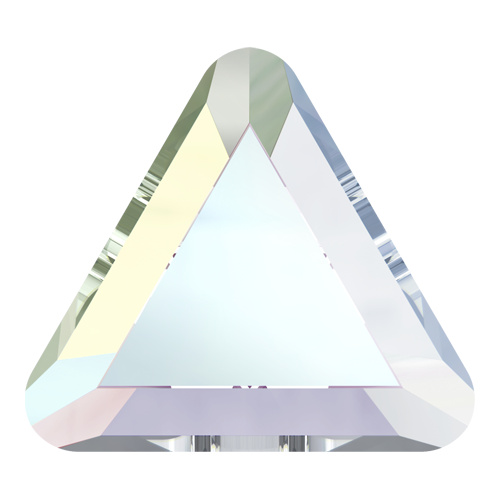 2711 - 6mm - Crystal AB M HF (001 AB) - Triangle Hot Fix Flat Back Crystal