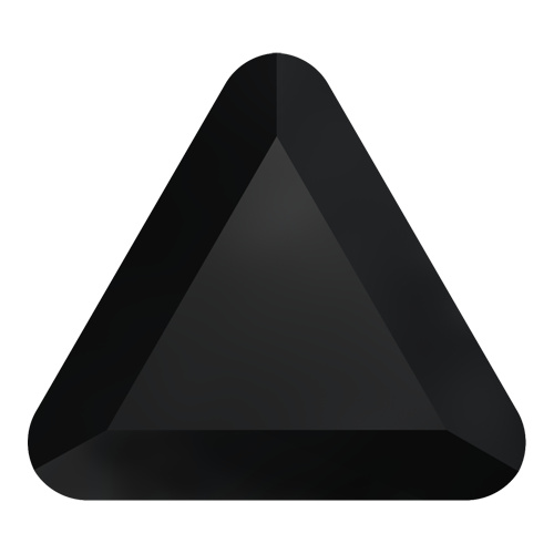 2711 - 6mm - Jet M HF (280) - Triangle Hot Fix Flat Back Crystal